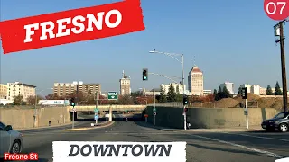 FRESNO CALIFORNIA, (driving downtown)