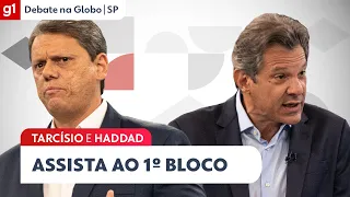 Tarcísio e Haddad: assista ao 1º bloco do #DebateNaGlobo