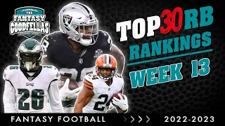 Top 30 Running Back Rankings Week 13 - 2022 Fantasy Football