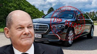 So Krass wird der Bundeskanzler Olaf Scholz beschützt- Neue S-Klasse vom Bundeskanzler Deutschland