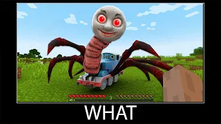 Minecraft wait what meme part 234 realistic minecraft Cursed Thomas the train