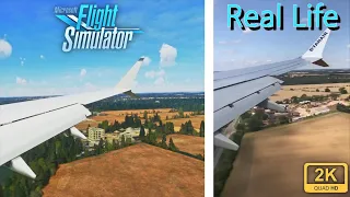 FLIGHT SIMULATOR VS REAL LIFE | 737MAX RYANAIR Landing at Stansted