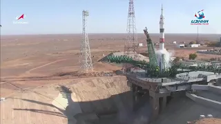 Launch of Russian Soyuz-MS17 crew to the ISS from Baikonur Oct. 14, 2020