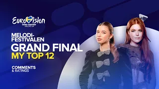 🇸🇪 Melodifestivalen 2024 | Grand Final | My Top 12 | Comments & Ratings (Eurovision 2024)