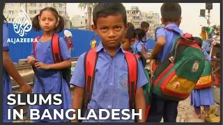Bangladesh slum children drop out of school for full-time work