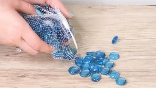 Pour Dollar Store gems into glue to make jaw dropping home decor!