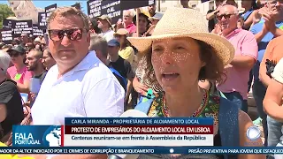 Protesto de empresários do alojamento local em lisboa