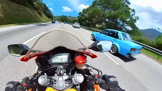 Karak downhill ride | Konvoi Geng Kereta Old School | Following Ninja H2