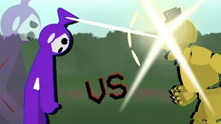 Tinky Winky vs Golden freddy (stick nodes) (slendytubbies)