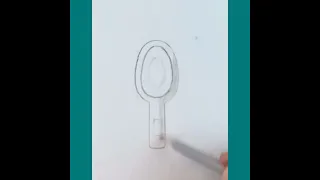 how to draw a chamach(spoon)