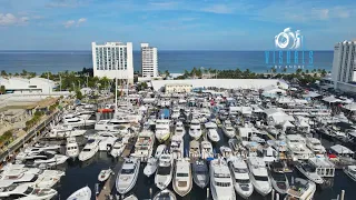 2021 Boat Show Fort Lauderdale Beach Drone Video 4k