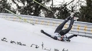 Thomas Morgenstern terrible Kulm fall - Huge Accident Replay full