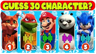 Guess 30 Characters By Song |Super Mario Bros,Spider Man,One Piece Netflix,Toy story 4, Kungfu Panda