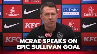 McRae's reaction to winning thriller | Collingwood press conference | Fox Footy