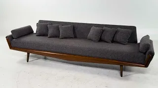 Adrian Pearsall for Craft Associates 2000-S Mid Century Walnut Gondola Sofa