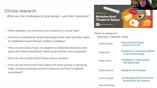 Metabolism-based Therapies for Epilepsy Workshop Clinical Panel Part I