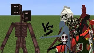 Siren Head vs Trevor Henderson Creatures (Part 2): MCPE MOB BATTLES!