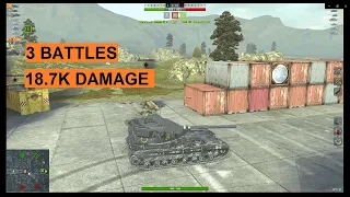 FV215b 183  ||  World of Tanks Blitz  ||  3 battles,  18.7k damage