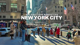 NEW YORK CITY - Manhattan Winter Season, 5th Avenue, Central Park, Columbus Circle & Broadway, 4K