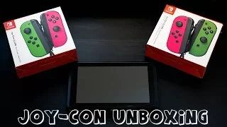 The COMPLETE Neon Green & Neon Pink Joy Cons Unboxing