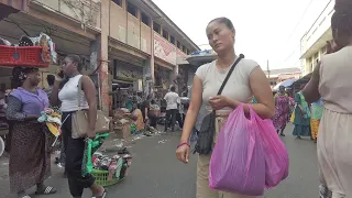 INSIDE FAMOUS LOCAL MARKET IN GHANA ACCRA, AFRICA