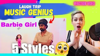 Barbie Girl in 5 Styles | Sandaru Sathsara | Super Laugh Trip | Bossbabe Cafe REACTION!🇱🇰