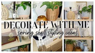 SPRING DECORATE WITH ME / SPRING SHELF STYLING IDEAS / COTTAGE SHELF DECOR / ROBIN LANE LOWE