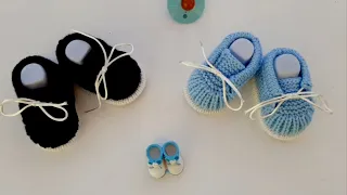 Scarpine baby a maglia / Knitted baby shoes / Zapatos de bebé de punto