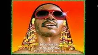 Stevie Wonder Happy Birthday Song 1980 Hotter Than July