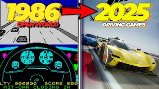Evolution Of Open World Driving GAMES w/ FACTS 1986 - 2025