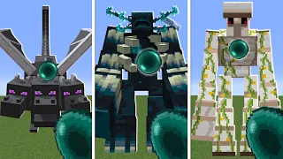 what's inside All Minecraft Bosses? what's inside all bosses and Mutant mob boss? - BIG compilation