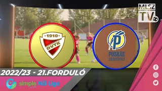 DVTK - Puskás Akadémia FC | 1-4 | Simple Női Liga | 21. forduló | MLSZTV