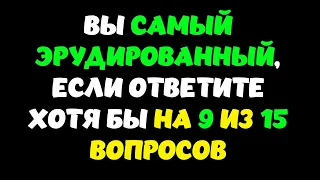 Интересный тест на эрудицию и кругозор #9 | Вы настоящий эрудит? #викторина #quiz