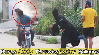 Burqa Aunty Throwing Water Balloons Part2 | Lahorianz