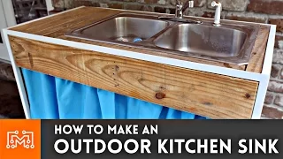 Outdoor Kitchen Sink // Woodworking, Metalworking, Sewing How-To | I Like To Make Stuff