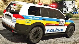 GTA V PMMG - CRIMINOSOS ARMADOS TROCAM TIROS COM O TÁTICO MÓVEL | PAJERO DAKAR TÁTICO MÓVEL - PMMG