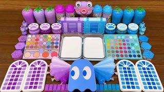 PURPLE vs BLUE !!! Mixing random into GLOSSY slime!!!Satisfying Video #291