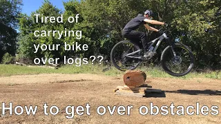 How to Get Over a Log on a Bike//How High can you get over a log CHALLENGE
