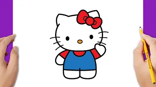 How to draw Hello Kitty easy