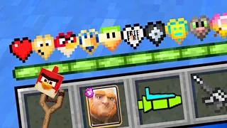 Paso MINECRAFT pero hay CORAZONES de VIDEOJUEGOS de CELULAR 🎮📱 INVICTOR #1