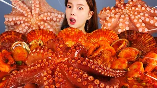 ENG SUB) Octopus🐙 SeafoodBoil shrimp+abalone+scallop  ASMR Mukbang eatingshow eatingsound Ssoyoung