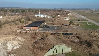 Letiště Boží Dar z dronu DJI Spark. Миловице, ЦГВ, Чехия.