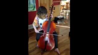 Smoke on the water. ~ played on the cello