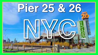 New York【Pier 25 & 26 at Hudson River Park】January 2021 NYC Walking Tour, Travel Guide【4K】