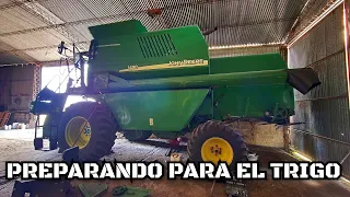 Preparando la JOHN DEERE 1450, sacando el CIGUEÑAL de SACAPAJAS con REFORMA a RODAMIENTOS! - MF