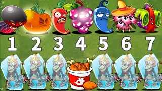 All Plants 1 POWER-UP vs 99 Frozen Monkey Zombie - Who Will Win? - PvZ 2 Challenge