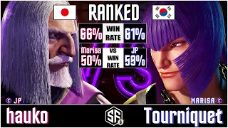 SF6 - hauko (JP) vs Tourniquet (Marisa) in Street Fighter 6