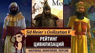 Рейтинг цивилизаций в Sid Meier's Civilization V: Марокко, Монголия, Персия