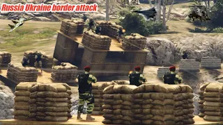 Ukrainian War | Ukrainian commando's and AH-64D Helicopter Attack Russian Border & highway | GTA 5