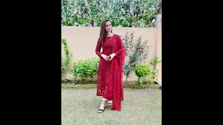 Most beautiful Pakistani actress in Red dress❤️👗#pakistaniactress #haniaamir #aimankhan #sabooraly